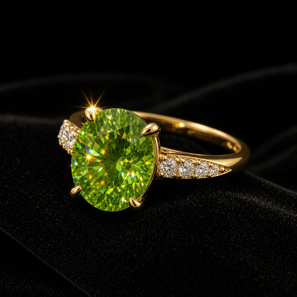 Demantoid Green Garnet and Diamond Ring — estate consignment at Cranstoun Court
